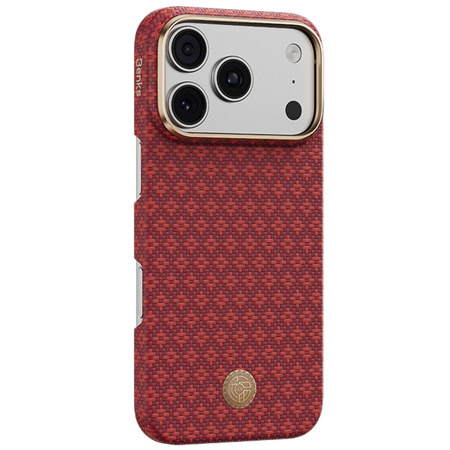 Benks Etui Magnetic Armor Air Armor Grid Kevlar Metal Frame 600D do iPhone 18 Pro / 17 Pro czerwone – wytrzymałe etui z włóknem Kevlar® i pełną ochroną MagSafe