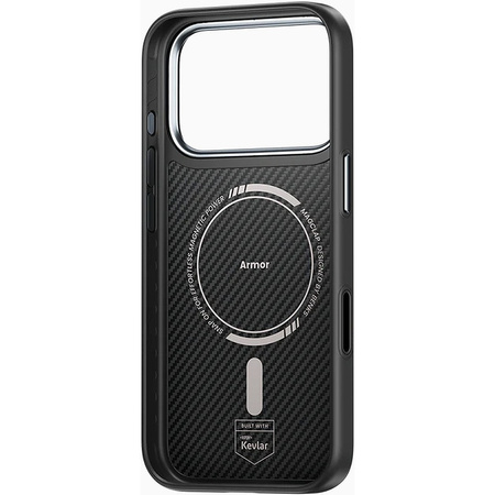 Benks Pancerne Etui Ochronne Armor Pro Kevlar Carbon Metal Frame 600D do iPhone 18 Pro / 17 Pro Czarne