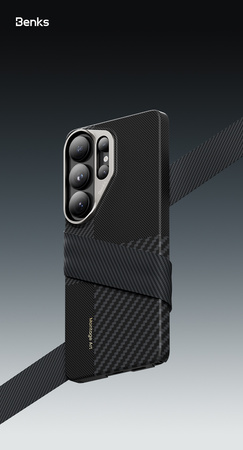 Benks Etui do Samsung Galaxy S26 Ultra Carbon Kevlar 600D+1500D Armor Air Montage z MagSafe Wzmacniane – Czarne