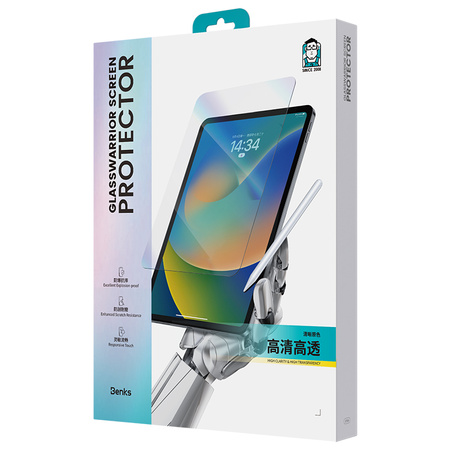 Benks Hartowane szkło Glass Warrior HD do iPad Air 11 2024 czarne – trwała ochrona wyświetlacza, krystaliczna jakość