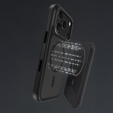 Benks Etui Magnetic Mist Metal Frame do iPhone 17 Pro białe (Camera Control Button) – Smukłe Etui Metal Frame z Funkcją Camera Control