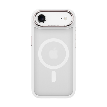 Benks Etui Magnetic Mist Metal Frame do iPhone 17 Air białe (Camera Control Button) – Smukłe Etui Metal Frame z Funkcją Camera Control