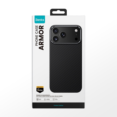 Benks Etui Magnetic Armor Air Kevlar Metal Frame 600D do iPhone 18 Pro Max / 17 Pro Max – wytrzymałe etui z włóknem Kevlar® i pełną ochroną MagSafe