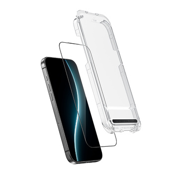 Benks Hartowane szkło Glass Warrior Sapphire do iPhone 17/16 Pro czarne – szafirowa powłoka, maksymalna odporność na zarysowania
