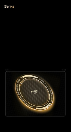 Benks Etui Magnetic Armor Air Armor Grid Kevlar Metal Frame 600D (0069) do Iphone 17 Pro pomarańczowe