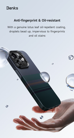 Benks Etui Magnetic Armor Air Aurora Kevlar 600D do iPhone 16 Pro Max
