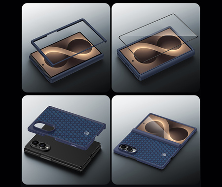 Benks Etui Magnetic Armor Grid Pro Grand Combo (C.K.FL.SA.BE.CS60) do Samsung Galaxy Z Fold 8 niebieski