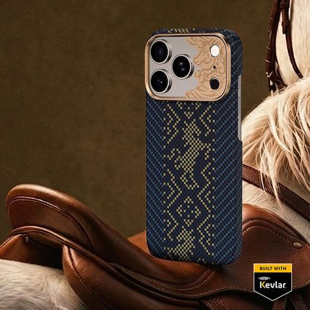 Benks Etui Magnetic Armor Air Knight Kevlar Metal Frame do iPhone 18 Pro / 17 Pro niebieskie – wytrzymałe etui z włóknem Kevlar® i pełną ochroną MagSafe