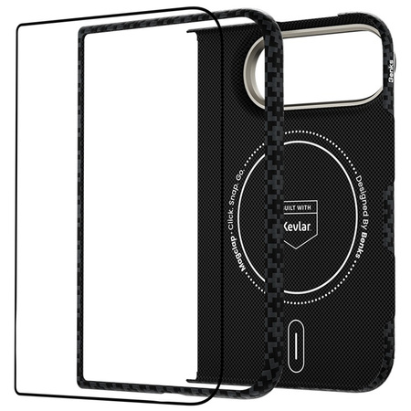 Benks Etui Magnetic Armor Grid Air Grand Combo do iPhone Duo czarne