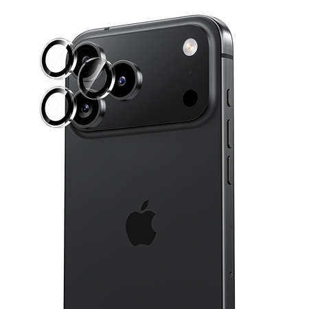 Benks Hartowane szkło Glass Warrior Lens Protector na aparat do iPhone 17 Pro / 17 Pro Max (3 sztuki) przezroczyste – pełna ochrona obiektywów, wysoka przejrzystość