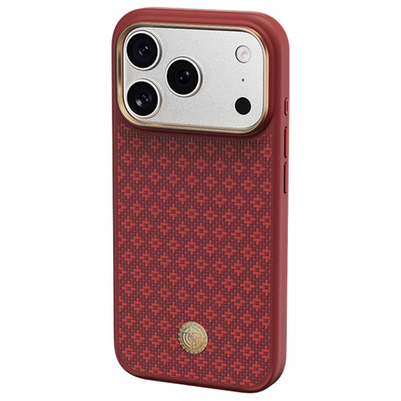 Benks Etui Magnetic Armor Pro Armor Grid Kevlar Metal Frame 600D do iPhone 18 Pro Max / 17 Pro Max czerwone – wytrzymałe etui z włóknem Kevlar® i pełną ochroną MagSafe