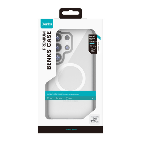 Benks Etui do Samsung Galaxy S26 Plus Magnetic Lucid Armor z MagSafe – Białe