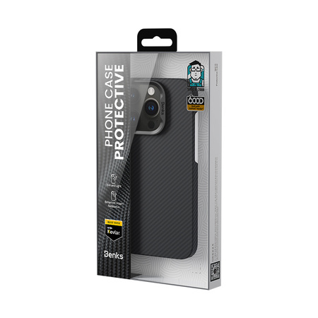 Benks Etui Magnetic Armor Air Kevlar PC Frame 600D (E065) do iPhone 16 Pro Czarne