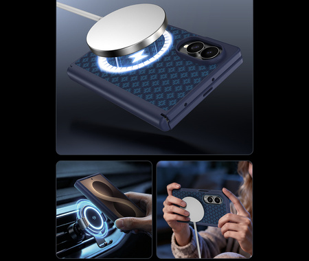 Benks Etui Magnetic Armor Grid Pro Grand Combo (C.K.FL.SA.BE.CS60) do Samsung Galaxy Z Fold 8 niebieski