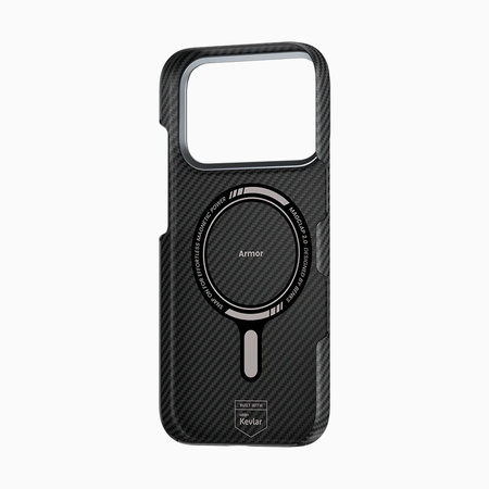 Benks Etui Magnetic Carbon Kevlar Armor Air Metal Frame 600D do iPhone 17 Pro Max czarne – Pancerne Etui Carbon Kevlarowe z Ramką Metalową i MagSafe