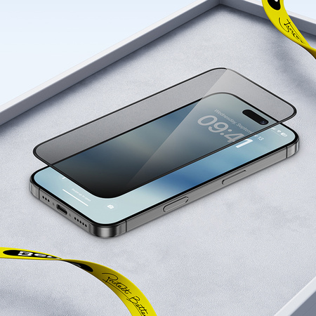 Benks Szkło Hartowane Ultra Shield Privacy Glass do iPhone 14 Pro Max / 15 Plus / 16 Plus Czarne