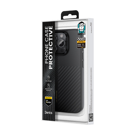 Benks Etui Carbon Kevlar Armor Pro Montage MagSafe do iPhone 16 Pro plecki pokrowiec ochrona Camera Control sterowanie aparatem