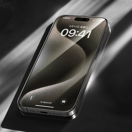 Benks Szkło Hartowane Arc Shield Full Coverage (GA61) do iPhone 15 Pro czarne – Pełne Pokrycie Wyświetlacza i Wzmocniona Ochrona Premium