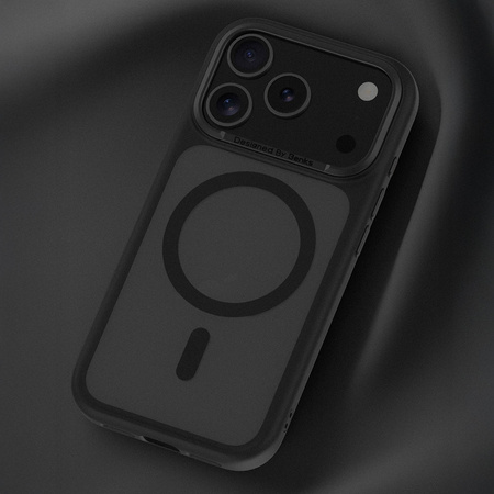 Benks Etui Magnetic Mist Metal Frame do iPhone 17 Pro czarne (Camera Control Button) – Wytrzymałe Etui z Metalową Ramką i Camera Control