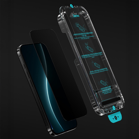 Benks Hartowane szkło Glass Warrior Privacy do iPhone 17/16 Pro czarne – ochrona ekranu, anty-spy, redukcja kąta widzenia