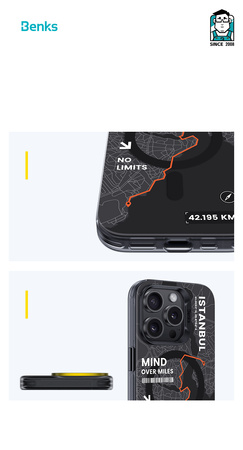 Benks Etui Magnetic City Istanbul do Iphone 16 Plus