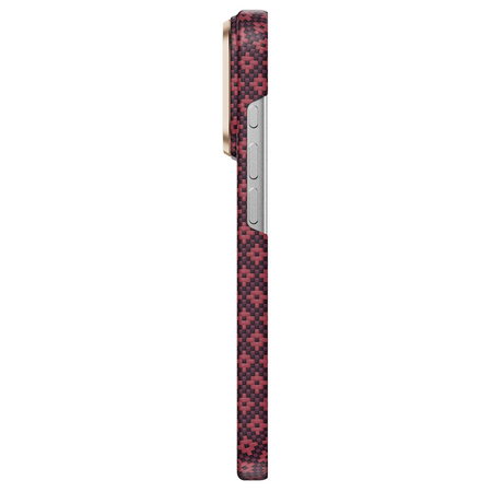 Benks Etui Magnetic Armor Air Armor Grid Kevlar Metal Frame 600D do iPhone 18 Pro / 17 Pro burgundowe – wytrzymałe etui z włóknem Kevlar® i pełną ochroną MagSafe