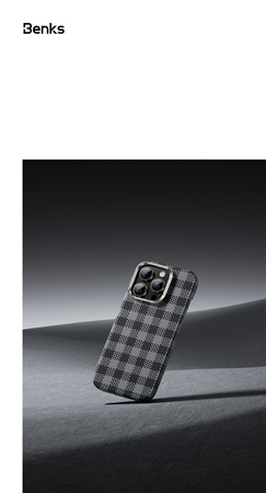Benks Etui Carbon Kevlar Armor Vichy MagSafe do iPhone 16 Pro Max plecki pokrowiec case ochrona obudowa