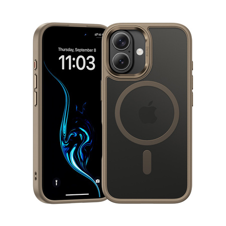 Benks Etui Magnetic Mist Metal Frame do iPhone 16 tytan