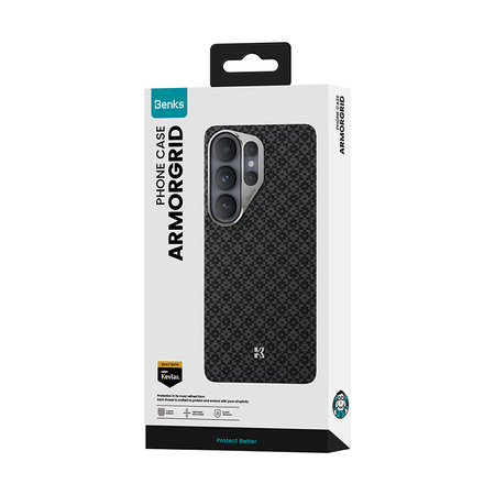 Benks Etui do Samsung Galaxy S26 Ultra Carbon Kevlar Armor Air Armor Grid z MagSafe Wzmacniane – Czarne