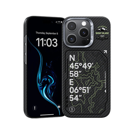 Benks Etui Magnetic Carbon Kevlar Armor Air Summit Mont-Blanc 600D do iPhone 16 Pro – Ekskluzywne Etui Carbon Kevlarowe z Ochroną Premium