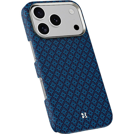 Benks Etui Magnetic Armor Air Armor Grid Kevlar Metal Frame 600D do iPhone 18 Pro / 17 Pro niebieskie – wytrzymałe etui z włóknem Kevlar® i pełną ochroną MagSafe