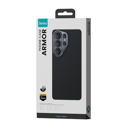 Benks Etui do Samsung Galaxy S26 Ultra Carbon Kevlar Armor Pro z MagSafe Wzmacniane – Czarne