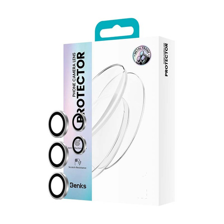 Benks Szkło Hartowane na Aparat do Samsung Galaxy S26 Ultra Glass Warrior Lens Protector (5 obiektywów) – Srebrne
