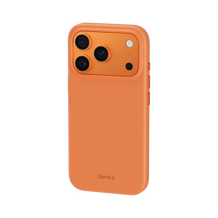 Benks Etui Magnetic Vita Pro Silicone (A070) do iPhone 17 Pro Max Pomarańczowe (Camera Control Button)