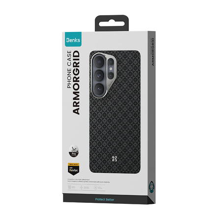 Benks Etui do Samsung Galaxy S26 Ultra Carbon Kevlar Armor Pro Armor Grid z MagSafe Wzmacniane – Czarne