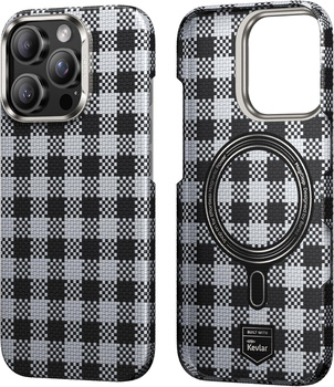 Benks Etui Carbon Kevlar Armor Vichy MagSafe do iPhone 15 Pro Max plecki pokrowiec case ochrona obudowa