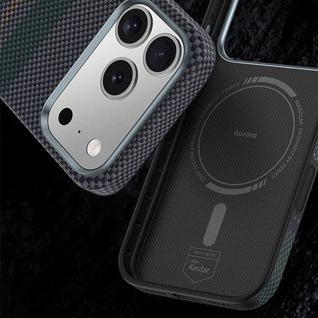 Benks Pancerne Etui Ochronne Armor Pro Aurora Kevlar Carbon 600D do iPhone 18 Pro Max / 17 Pro Max