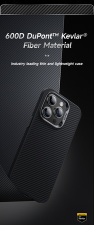 Benks Etui Magnetic Hybrid Armor Pro Kevlar Metal Frame 600D do Iphone 15 Plus czarny