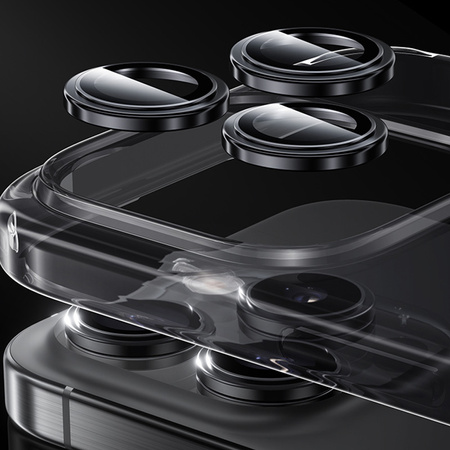 Benks Szkło Hartowane Glass Warrior Lens Protector na aparat do iPhone 17 Pro / 17 Pro Max (3 sztuki) czarne – szkło ochronne, elegancki design, odporne na uszkodzenia