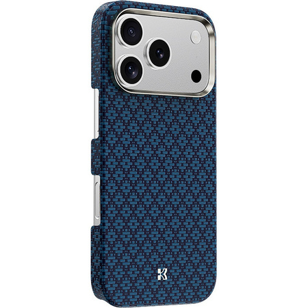 Benks Etui Magnetic Armor Air Armor Grid Kevlar Metal Frame 600D do iPhone 18 Pro / 17 Pro niebieskie – wytrzymałe etui z włóknem Kevlar® i pełną ochroną MagSafe