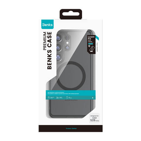 Benks Etui do Samsung Galaxy S26 Ultra Magnetic Crystal TPU Frame z MagSafe – Czarne