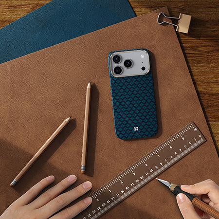 Benks Etui Magnetic Armor Air Armor Grid Kevlar Metal Frame 600D (0068) do Iphone 17 Air niebieski