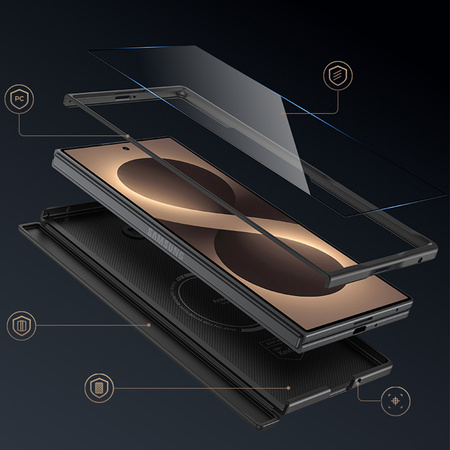 Benks Etui Magnetic Armor Grid Pro Grand Combo (C.K.FL.SA.BK.C051) do Samsung Galaxy Z Fold 8 Ultra czarny