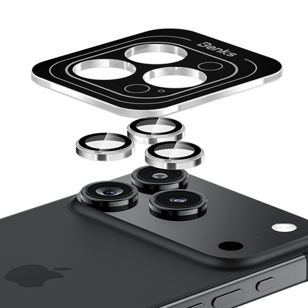 Benks Szkło Hartowane Glass Warrior Lens Protector na aparat do iPhone 17 Pro / 17 Pro Max (3 sztuki) czarne – szkło ochronne, elegancki design, odporne na uszkodzenia