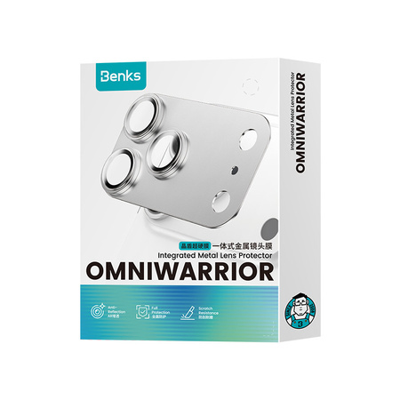Benks Szkło Hartowane OmniWarrior Metal Integrated Lens Protector do iPhone 18 Pro Max Czarne