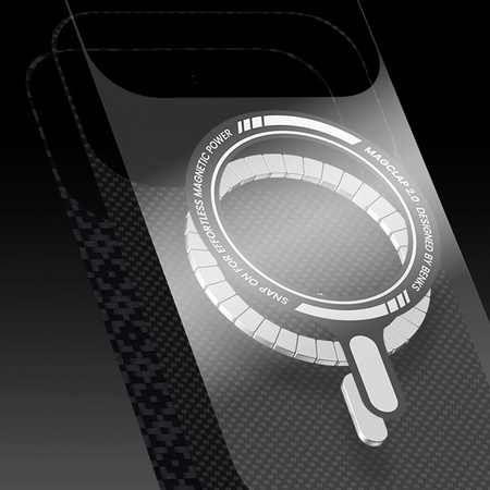 Benks Etui Magnetic Armor Air Armor Grid Kevlar Metal Frame 600D (B068) do Iphone 17 Air czarne