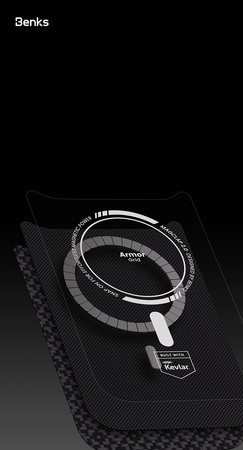 Benks Etui Magnetic Armor Pro Armor Grid Kevlar Metal Frame 600D (Y070) do Iphone 17 Pro Max czarne