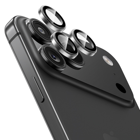 Benks Szkło Hartowane Glass Warrior Lens Protector na aparat do iPhone 17 Pro / 17 Pro Max (3 sztuki) czarne – szkło ochronne, elegancki design, odporne na uszkodzenia