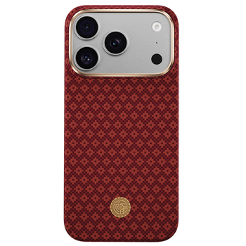 Benks Etui Magnetic Armor Air Armor Grid Kevlar Metal Frame 600D do iPhone 18 Pro / 17 Pro czerwone – wytrzymałe etui z włóknem Kevlar® i pełną ochroną MagSafe