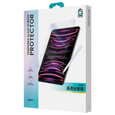 Benks Hartowane szkło OKR+ do iPad Pro 13 2024 – ochrona wyświetlacza, wysoka przejrzystość, odporne na zarysowania
